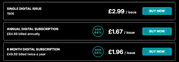 Pocket Mags shopping basket screenshot