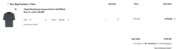 Circle Fashion shopping basket screenshot