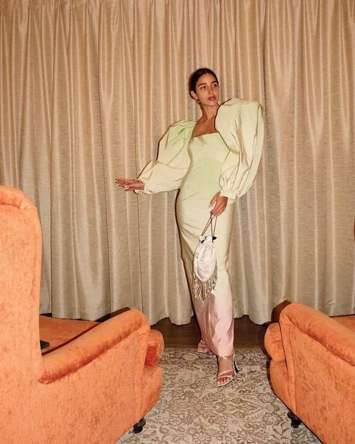 TheUrbanManiac Puffed Sleeves with satin dress Retro Fashion Trend 3Wwl8fs CRLC