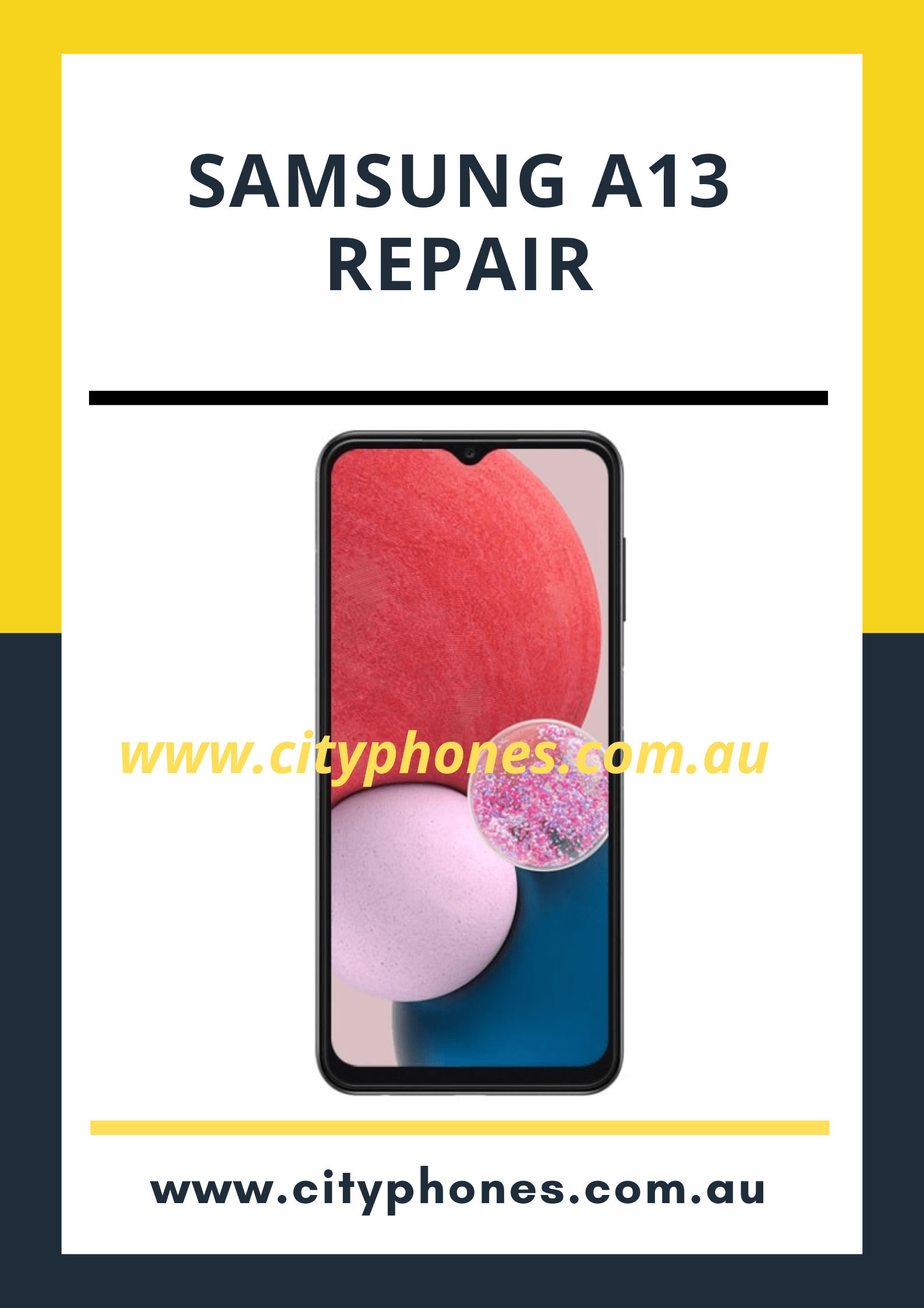 Samsung A13 broken screen Repair service