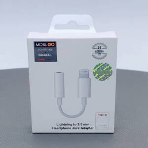 Mobigo 12cm lightning to 3.5mm Aux headphone jack adapter GO62AL