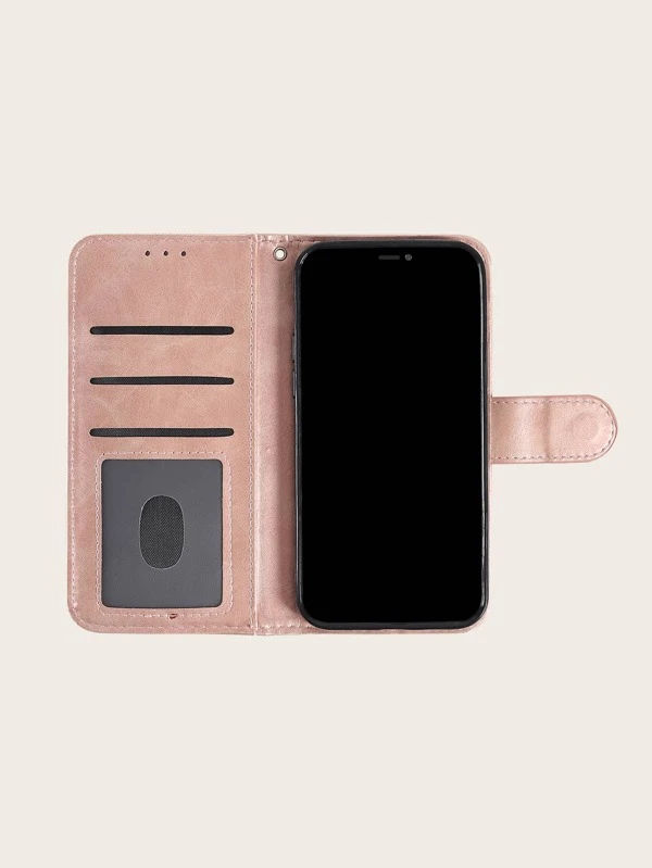 iphone 14 max flip case rose gold (1)