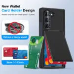 Z fold7 stand case with card space in black