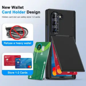 Z fold7 stand case with card space in black
