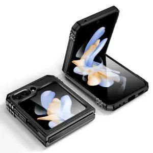ring holder stand case for Z Flip7 in black color