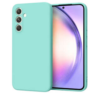 Samsung A35 silicone case in mint color