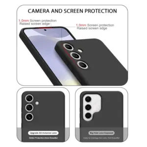 Black Silicon Case for Samsung A34