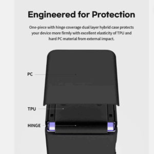 For Samsung Z Flip 5 Case Hybrid Rugged Shockproof Thick Back Cover by Goospery - Image 6