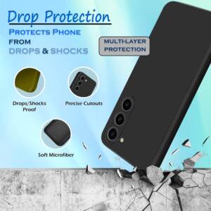 Samsung S23 Plus hard protective phone case in black color