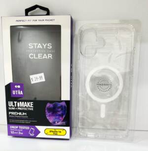 IPhone 16 plus clear glitter case