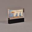 Angle view of 4 1/2" x 6" rectangle acrylic embedment award with Palo Verde promotional photo cast in acrylic.