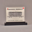 Front view of 5" x 6" rectangle acrylic embedment award with CIT Railcar Litigation ruling cast into clear acrylic.