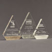 Three Composites™ Peak Acrylic Awards grouped showing Staron® Aspen Brown, Platinum Grey and Sanded White Pepper accent options.