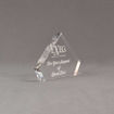 Side view of 4" Aspect™ Flat Peak™ Acrylic Award featuring laser engrave Exec's logo and thank you text.