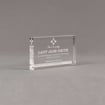 Angle view of Aspect™ 5" Rectangle™ Acrylic Award featuring laser engraved Sphinx Court logo and Life Member text.