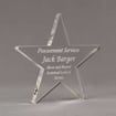Angle view of Aspect™ 8" Shooting Star™ Acrylic Award featuring laser engraved text Procurement Services Award.