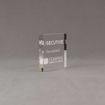 Side view of Aspect™ 3" Square™ Acrylic Award featuring SECUTIVE logo laser engraved and Compass Benefits Group text.