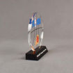 Side view of 36 Square Inch Choice Series LaserCut™ Acrylic Award with custom shape of JR. NBA Basketball Logo.