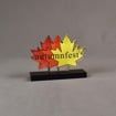 Front view of 36 Square Inch Elite Series LaserCut™ Acrylic Award with custom shape of Autumnfest maple leaf logo.