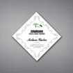 Adamas Acrylic Plaque shown 12" tall with white background and full color imprint of Employee Excellence logo.