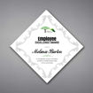 Adamas Acrylic Plaque shown 14" tall with white background and full color imprint of Employee Excellence logo.