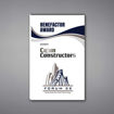 Rectangle Shaped Acrylic Plaque 10" made of white acrylic and printed with Cajun Constructors Benefactor Award logo and text.