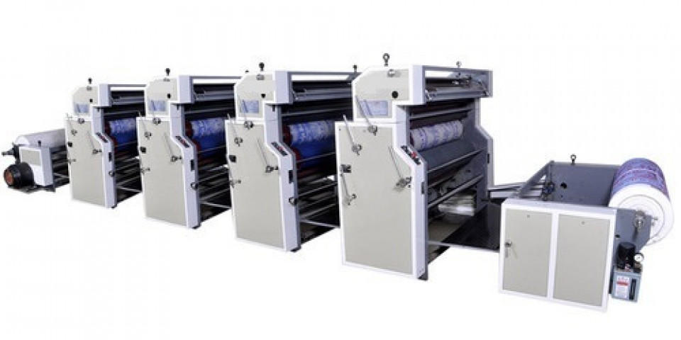 Four Color Roll To Roll Non Woven And Paper Printing Machine