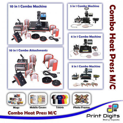 Semi-Automatic 10 In 1 Combo Heat Press Machine