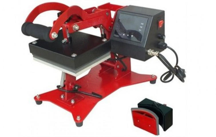 Okoboji Semi-Automatic Sublimation Heat Press Flat and Cap 2in1