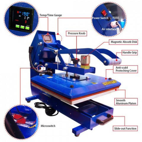 Okoboji Sublimation Heat Press Auto Open XY-011-3838