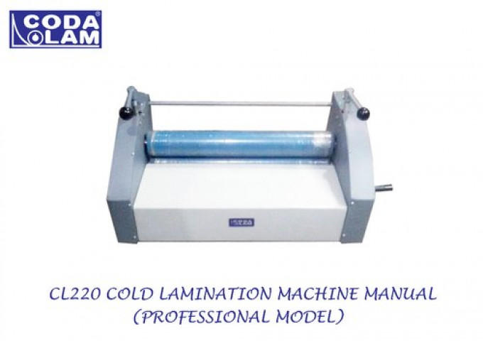 CL220 Cold Lamination Machine Manual  Professional Model