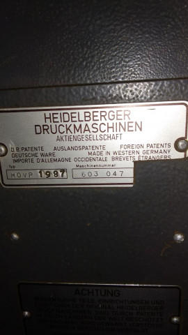 Used  Heidelberg MOVP Offset Printing Machine