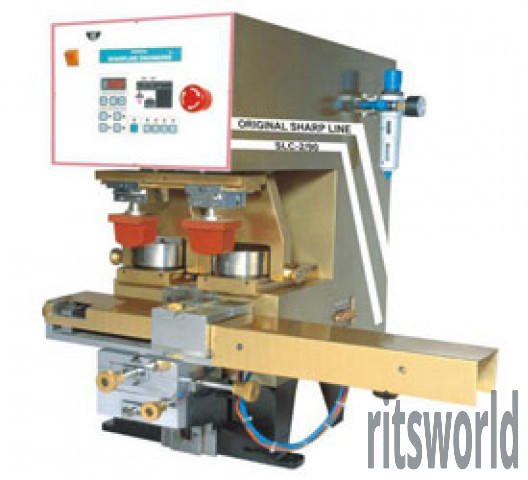 Double Color Close Ink Cup Pad Printing Machine