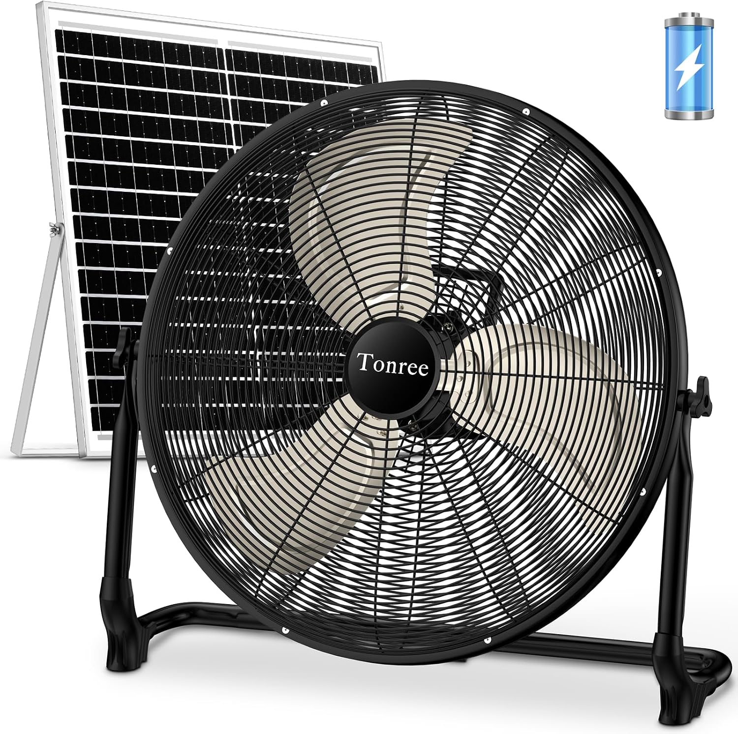 Homework Rechargeable Solar Fan 18-inch