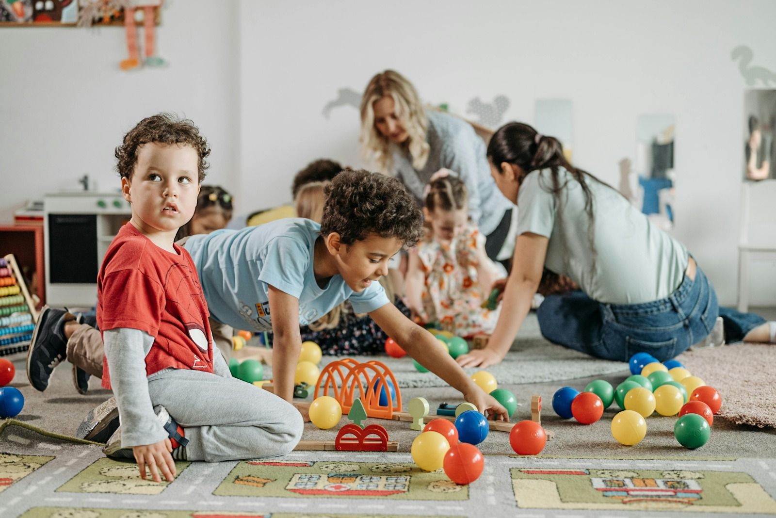 Happy children learning at Learn My ABC Daycare