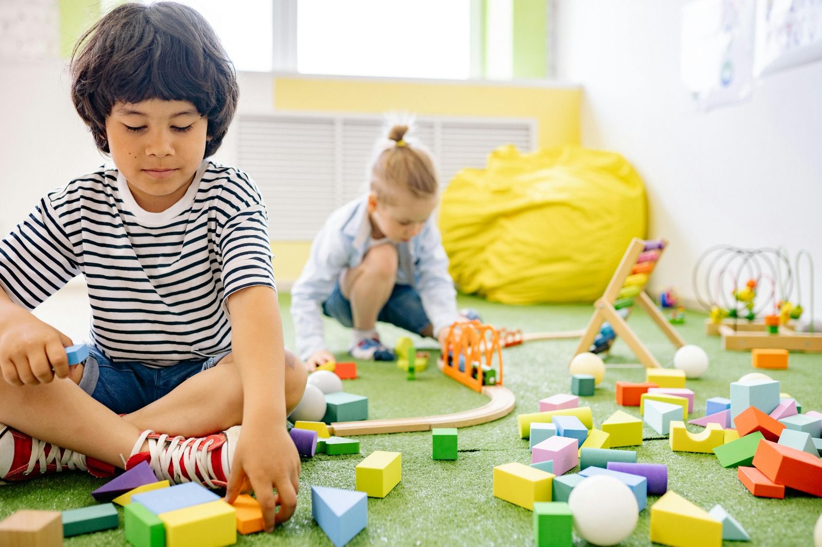 Colorful daycare classroom activities