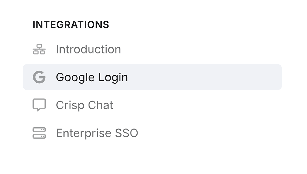 App integrations list