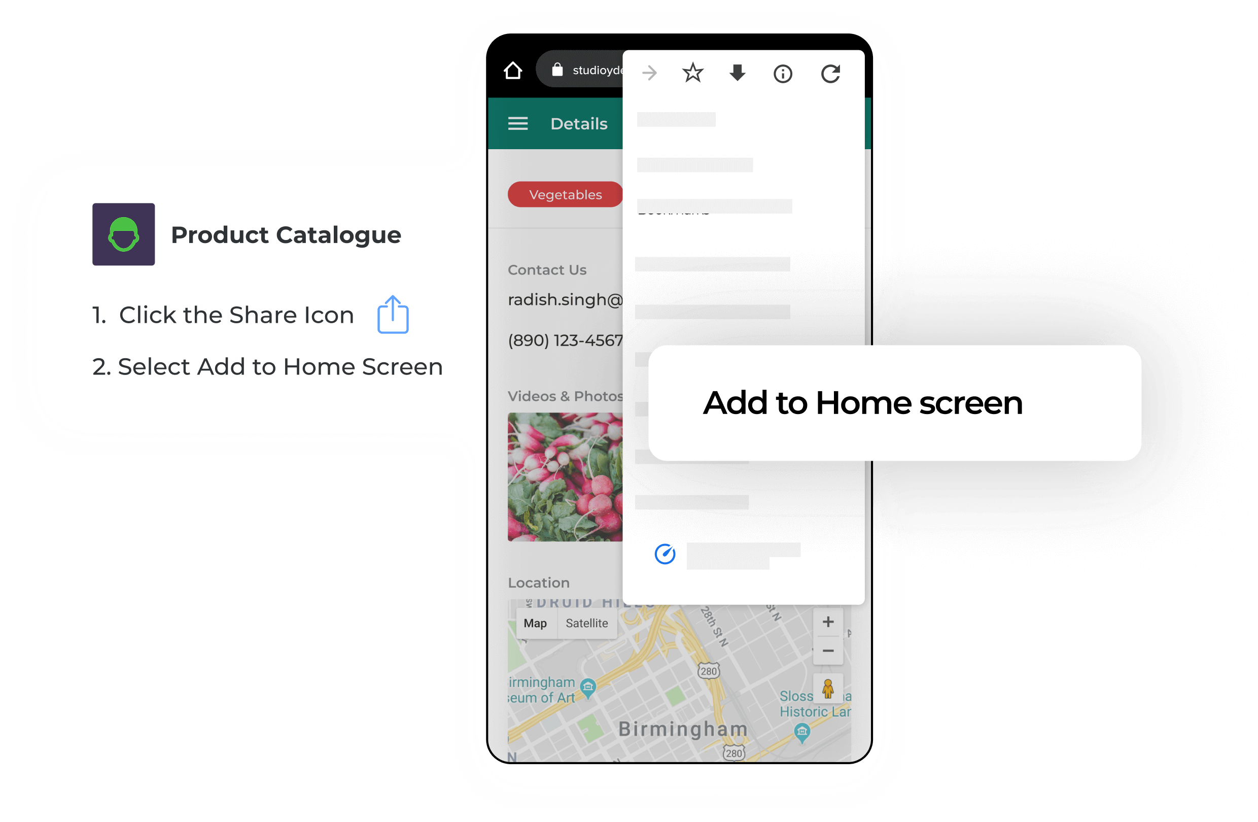 Install as PWA example