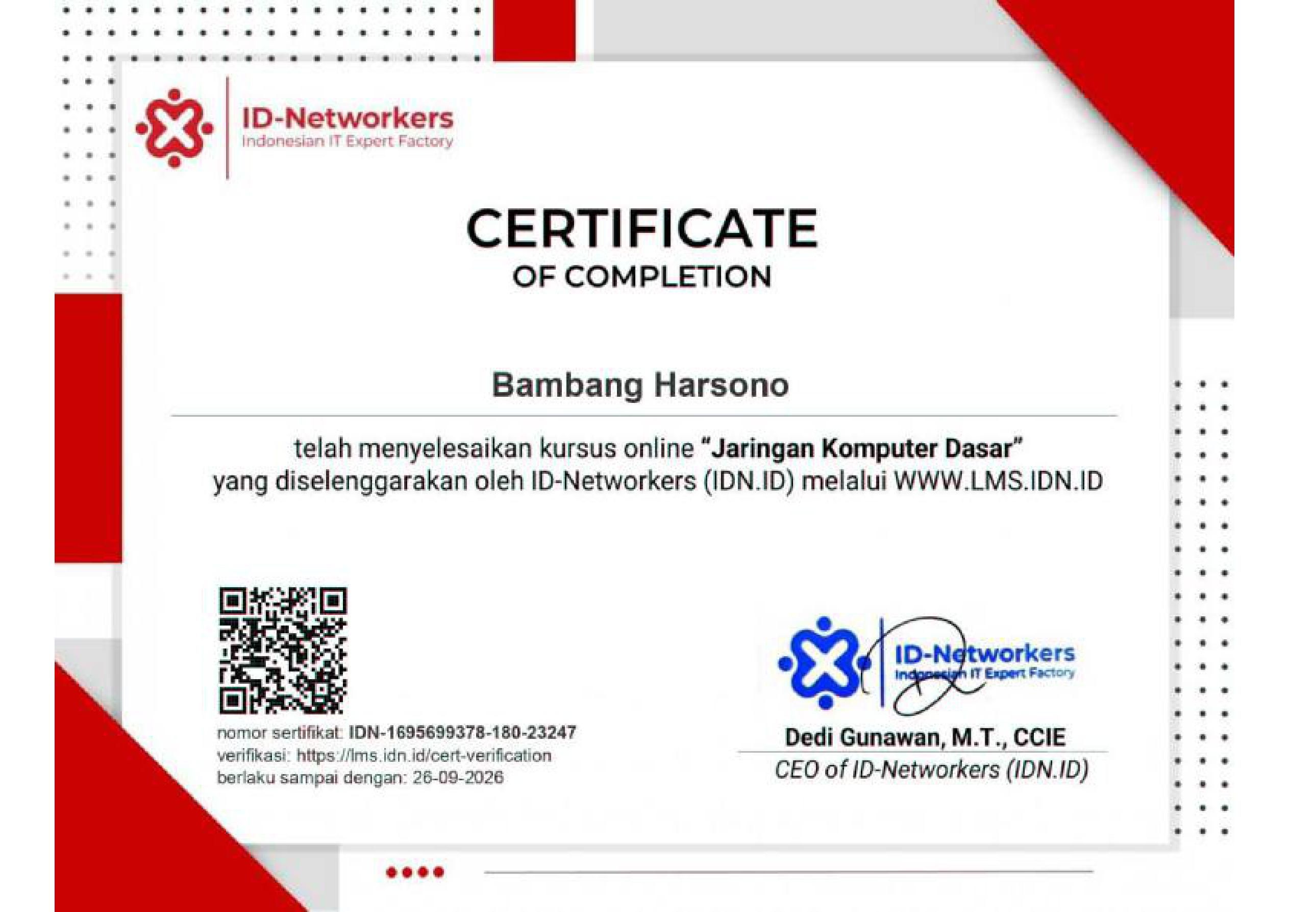 Bambang Harsono - Jaringan Komputer Dasar