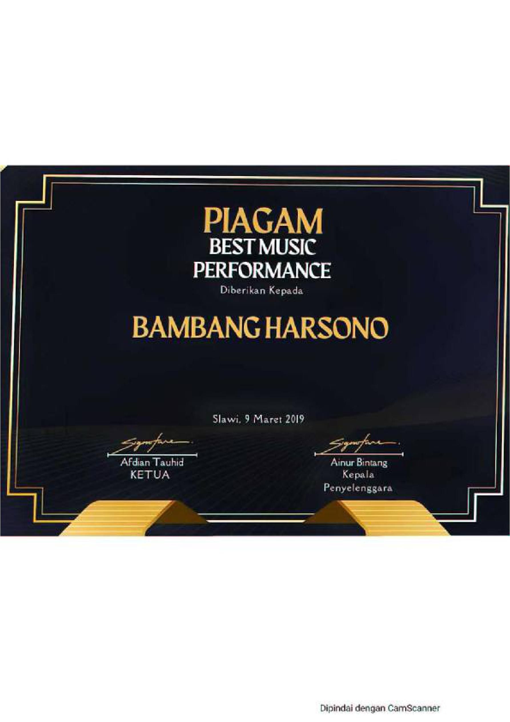 Bambang Harsono - Best Music Performance
