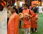 Pets also made an appearance at Anant-Radhika's Memaru function, they were seen dressed up