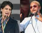 'Owaisi is working closely with BJP'- Priyanka Gandhi lashed out at AIMIM supremo