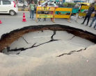 Jaipur tonk road collapses after rain