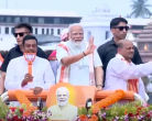 PM Modi's road show in Puri, Odisha, campaigned for Sambit Patra