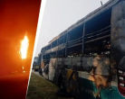 Bus Fire on Yamuna Expressway, Greater Noida