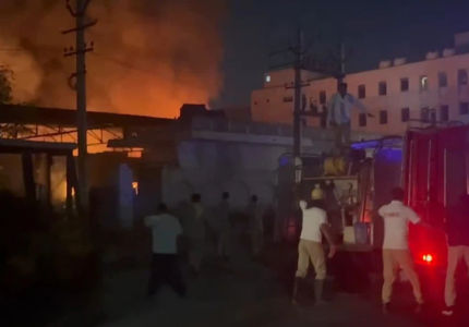 Jaipur Car Workshop Fire