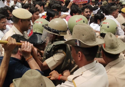 जयपुर छात्रसंघ चुनाव - छात्र और पुलिस प्रशासन हुए आमने-सामने