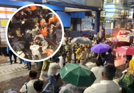 Kolkata pandal collapse durga puja