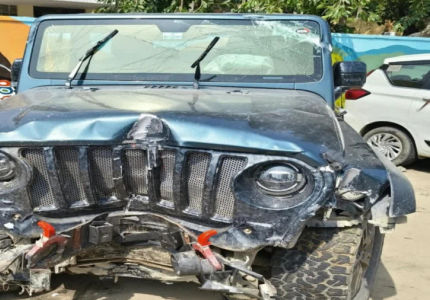 Mahindra Thar Road Accident