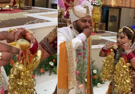 Viral bride groom seeing golgappa came down from stage on their wedding to taste